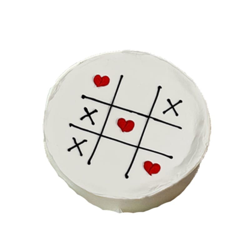 bento cake Love is a game tic tac toe, бенто торта ID 1338