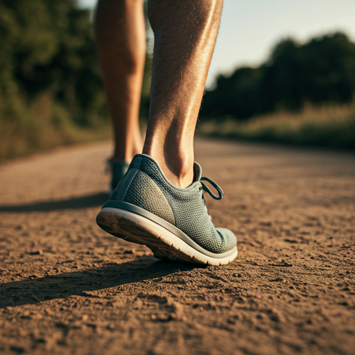 Runner's Recovery — legs stretching on a path